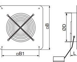 APFV OV1 Ipari axiál ventilátor méret
