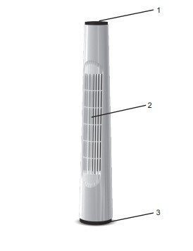ARDES 5T82 álló oszlop ventilátor részei
