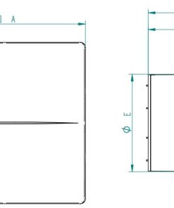 Aerauliqa QD fürdőszoba elszívó ventilátor méretei