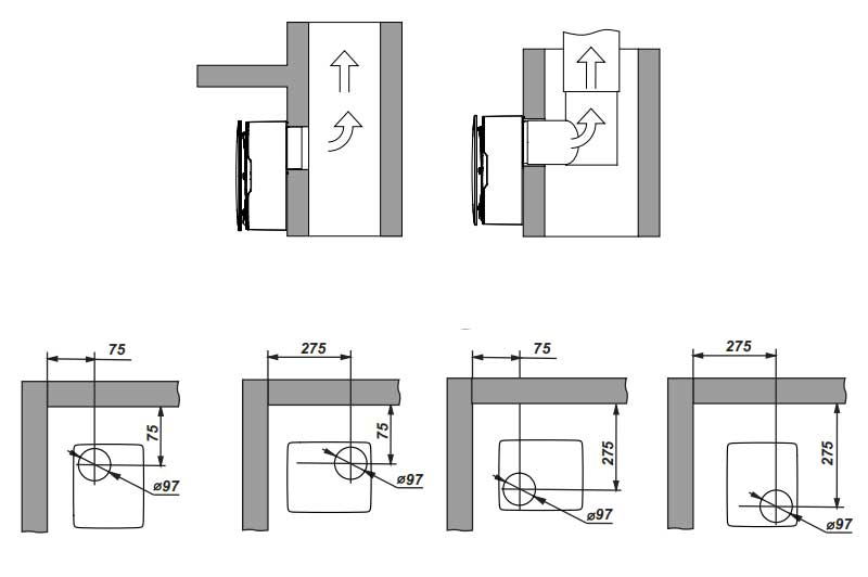 Blauberg Qubit-E centrifugális elszívó ventilátor beszerelése