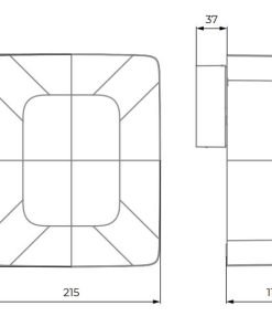 Blauberg Qubit-E centrifugális elszívó ventilátor méretei