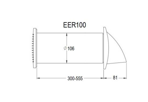 EER100S egyhelyiséges hővisszanyerő szellőztető fali kapcsolóval - Image 3