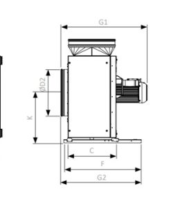 Konyhai elszívó ventilátor EC-motorral KCF-N EC méretek