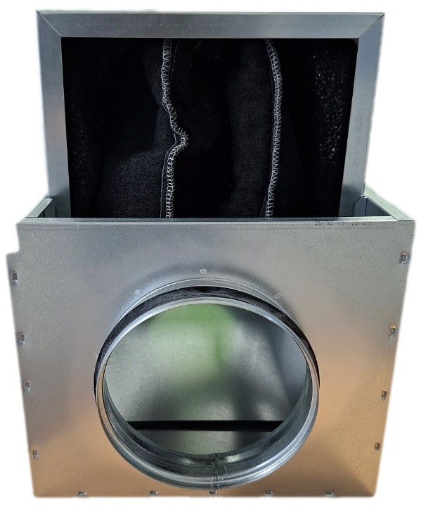 ONIX NA160 szűrőház aktívszén zsákos szűrőbetéttel ventilatorbolt