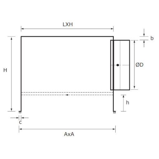 CAIROX csatlakozó doboz APW-4-hez méretek