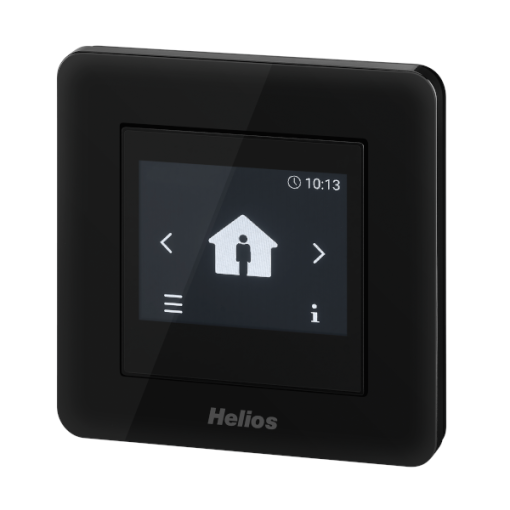 Helios KWL-BE Touch BL érintőképernyős kezelőegység fekete