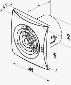 Quiet halk fürdőszoba wc ventilátor