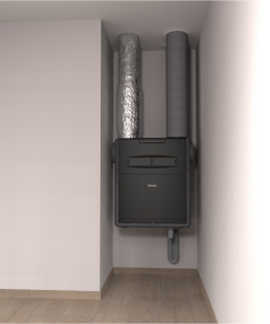Renson FLUX WALL hővisszanyerős szellőztető gép beépítve