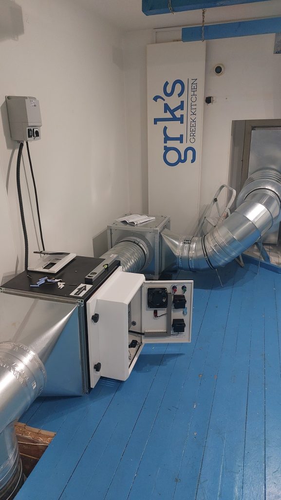 ventilatorbolt EMSA konyhai elszivo rendszer telepitese