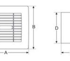 XZ zsalus szellőző ventilátor méretek